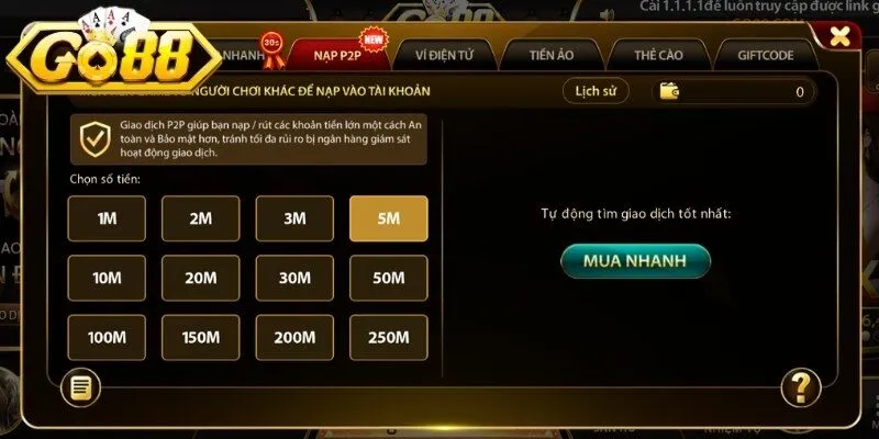 Cách thức vào tiền để tham gia sảnh game xanh chín