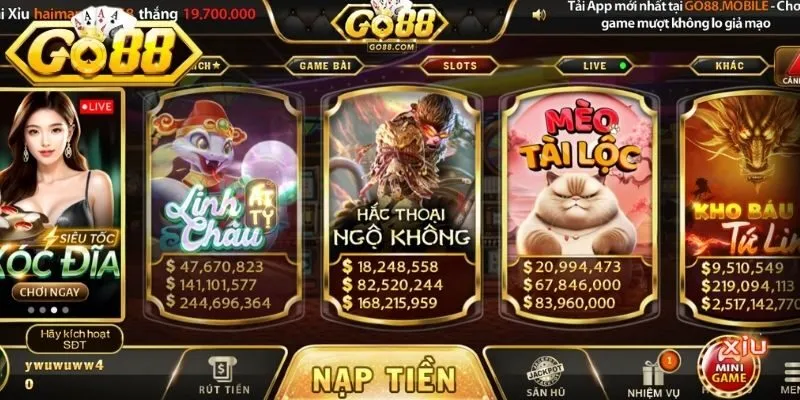 Sơ lược sảnh nổ hũ GO88