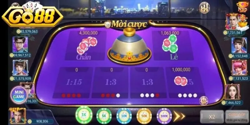 Tỷ lệ trả thưởng trong xóc đĩa GO88
